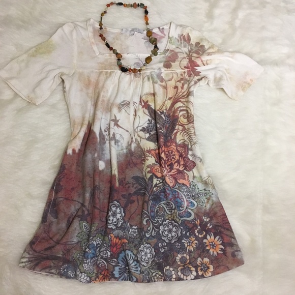 [Charlotte Russe] Off Wht Floral Design Sweater - Picture 2 of 5